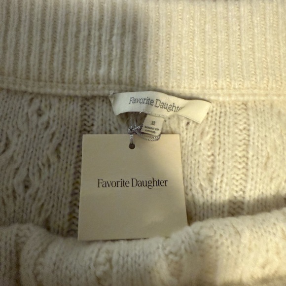 NEW Favorite Daughter Cream Cable Knit Pencil Skirt size XL - Picture 8 of 12